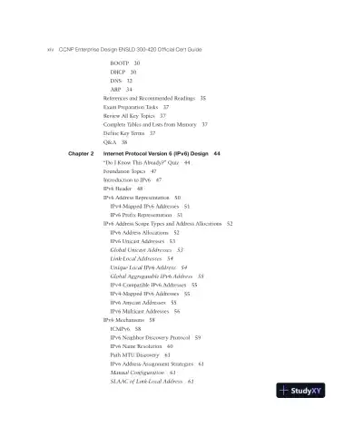 CCNP Enterprise Design ENSLD 300-420 Official Cert Guide (2024) - Page 16 preview image