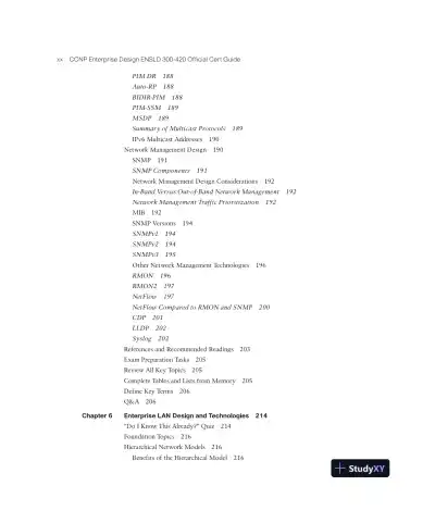 CCNP Enterprise Design ENSLD 300-420 Official Cert Guide (2024) - Page 22 preview image
