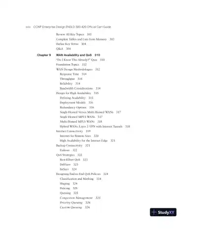 CCNP Enterprise Design ENSLD 300-420 Official Cert Guide (2024) - Page 26 preview image