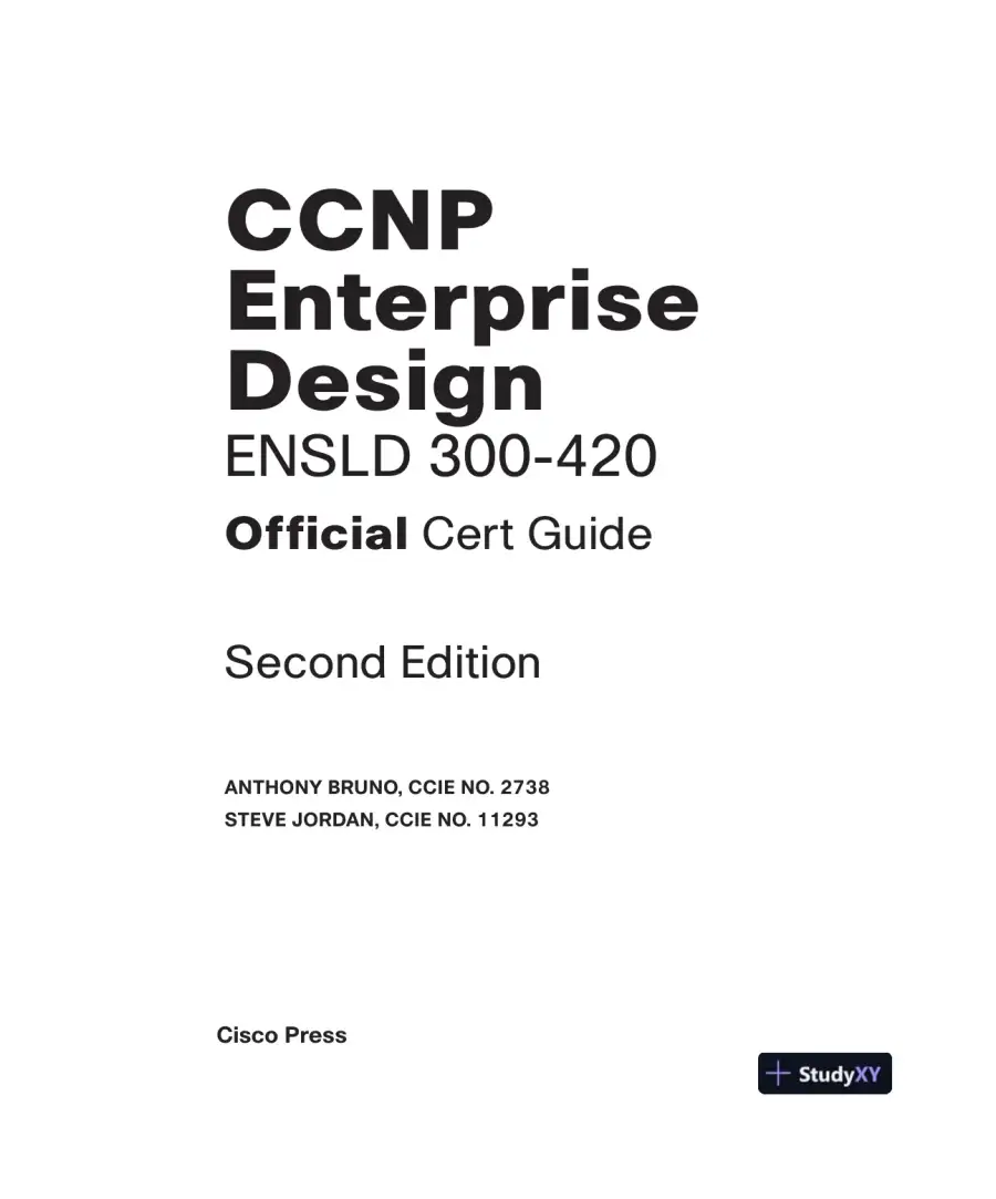 CCNP Enterprise Design ENSLD 300-420 Official Cert Guide (2024), page 5