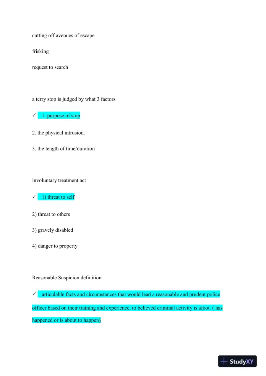 BLEA825 Criminal Law Comprehensive Final Exam With Answers (87 Solved Questions), page 4