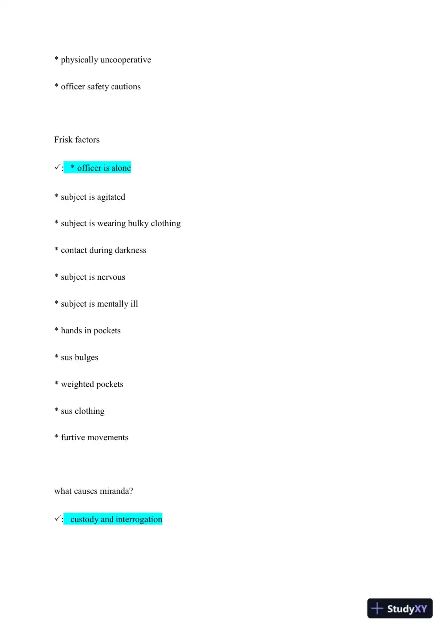 BLEA825 Criminal Law Comprehensive Final Exam With Answers (87 Solved Questions), page 7