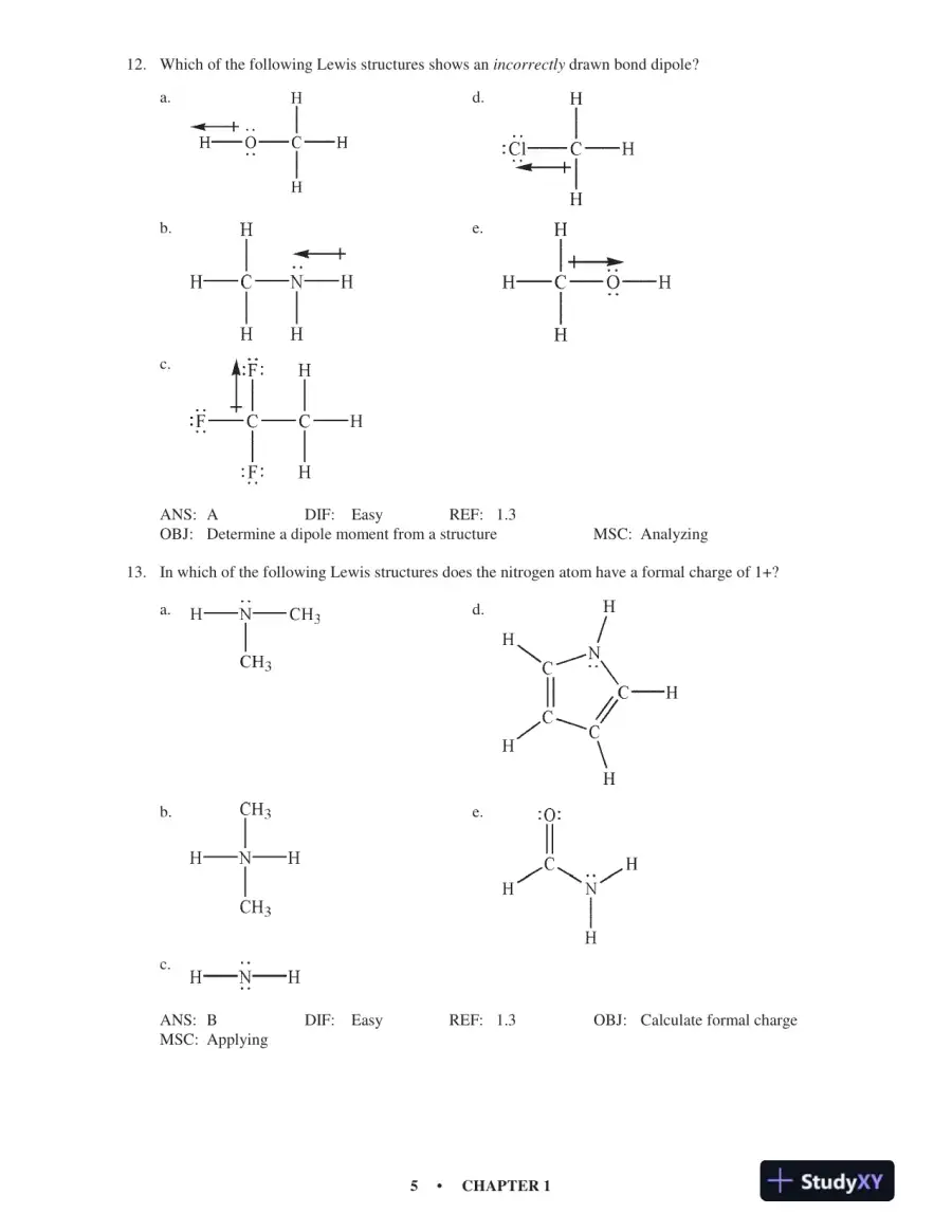 Test Bank For Organic Chemistry, 5th Edition, page 11