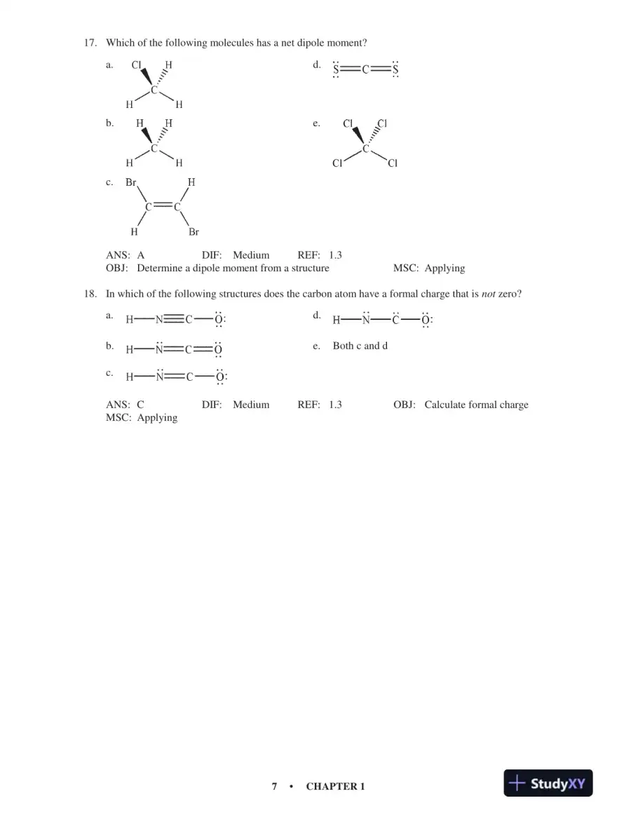 Test Bank For Organic Chemistry, 5th Edition, page 13