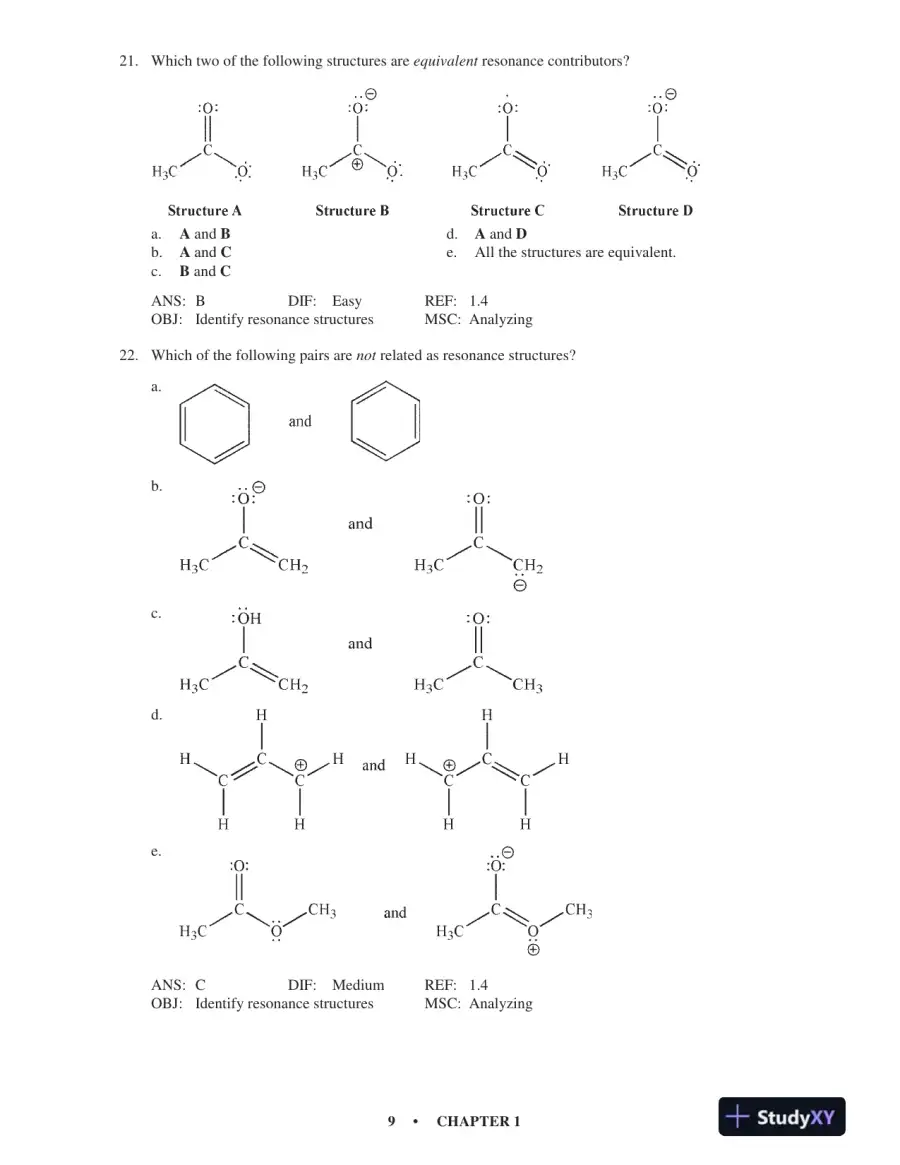 Test Bank For Organic Chemistry, 5th Edition, page 15