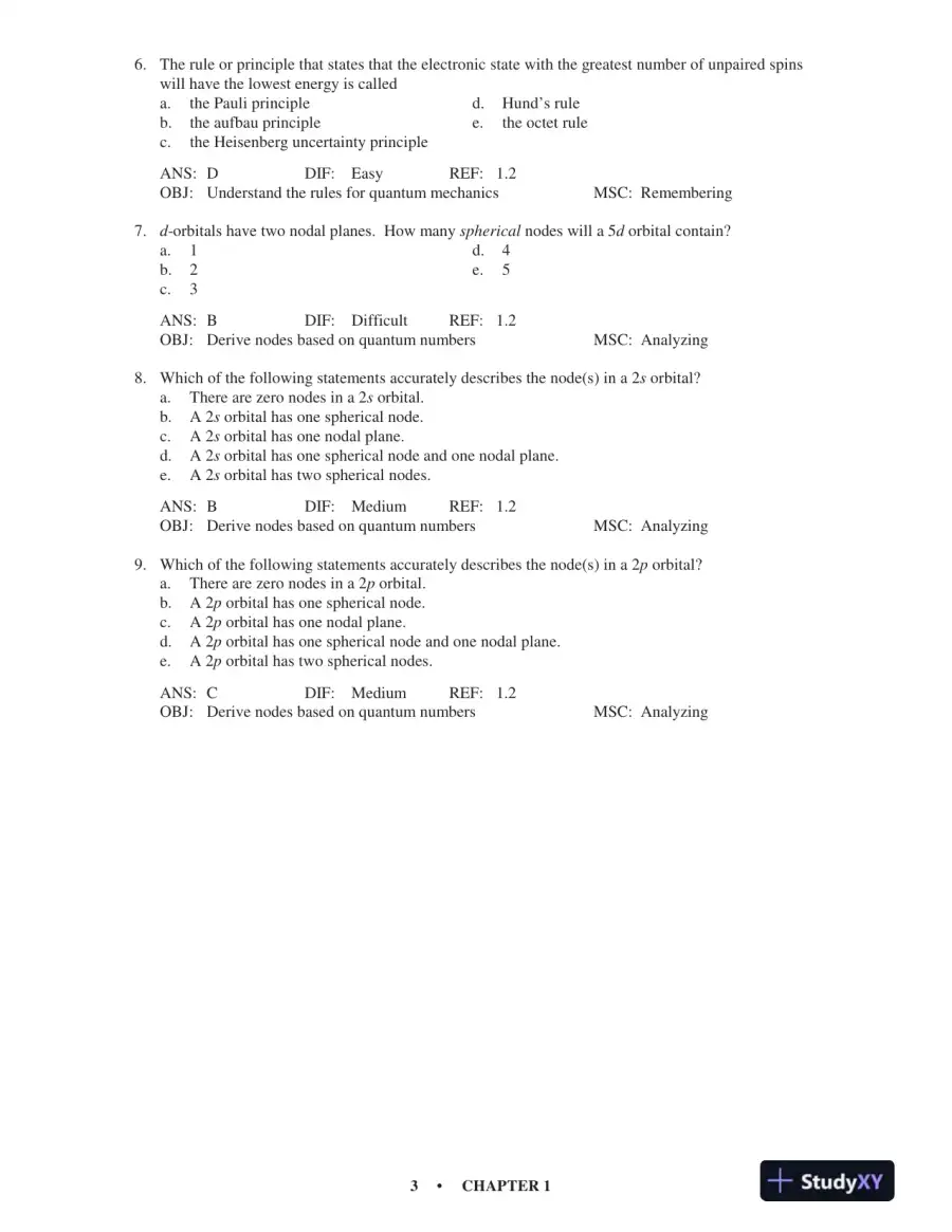 Test Bank For Organic Chemistry, 5th Edition, page 9