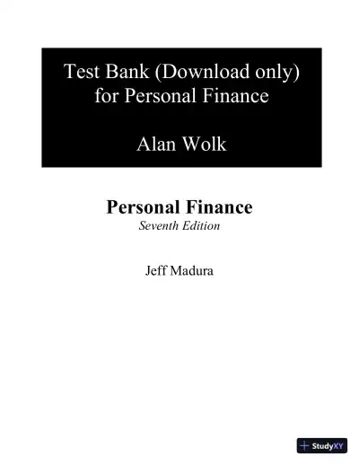 Test Bank for Personal Finance, 7th Edition - Page 1 preview image