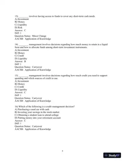 Test Bank for Personal Finance, 7th Edition - Page 10 preview image