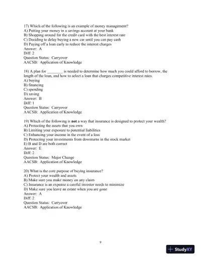 Test Bank for Personal Finance, 7th Edition - Page 11 preview image