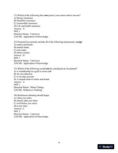 Test Bank for Personal Finance, 7th Edition - Page 12 preview image