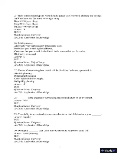 Test Bank for Personal Finance, 7th Edition - Page 13 preview image