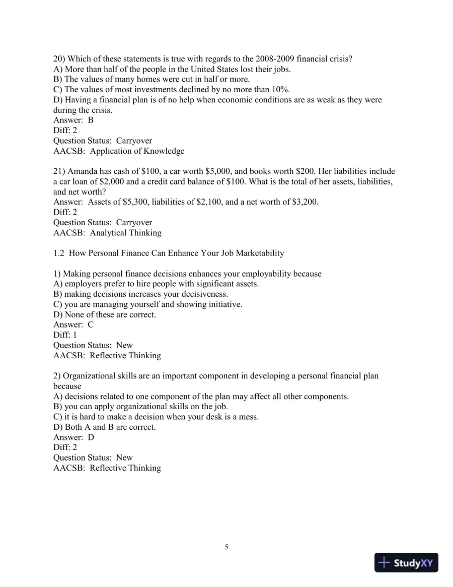Test Bank for Personal Finance, 7th Edition, page 7