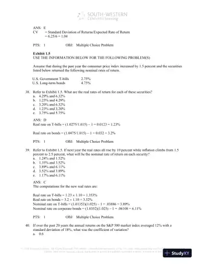 Test Bank For Investment Analysis And Portfolio Management, 10th Edition - Page 12 preview image