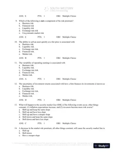 Test Bank For Investment Analysis And Portfolio Management, 10th Edition - Page 5 preview image