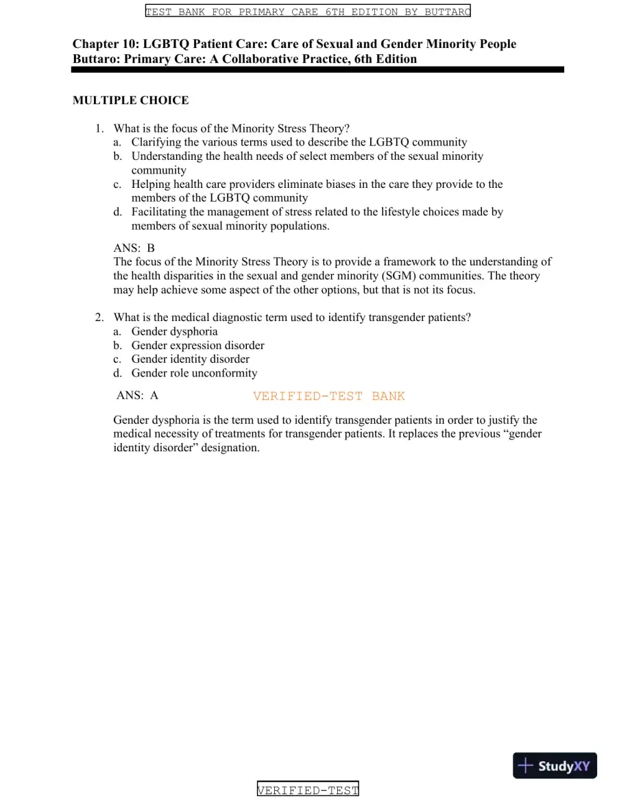 Test Bank for Primary Care: A Collaborative Practice, 6th Edition (Chapters 1-228), page 13