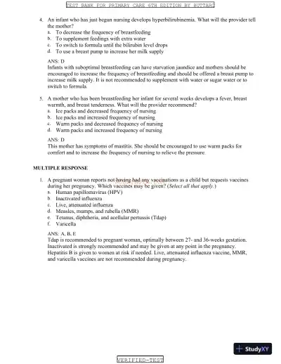 Test Bank for Primary Care: A Collaborative Practice, 6th Edition (Chapters 1-228) - Page 15 preview image