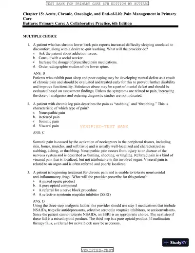 Test Bank for Primary Care: A Collaborative Practice, 6th Edition (Chapters 1-228) - Page 21 preview image