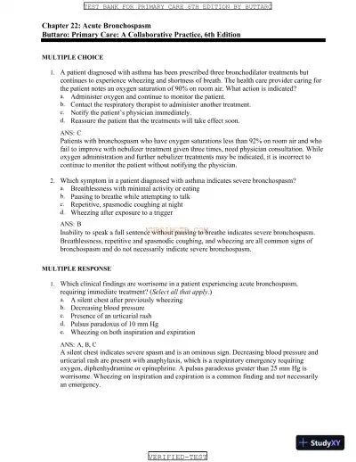 Test Bank for Primary Care: A Collaborative Practice, 6th Edition (Chapters 1-228) - Page 28 preview image