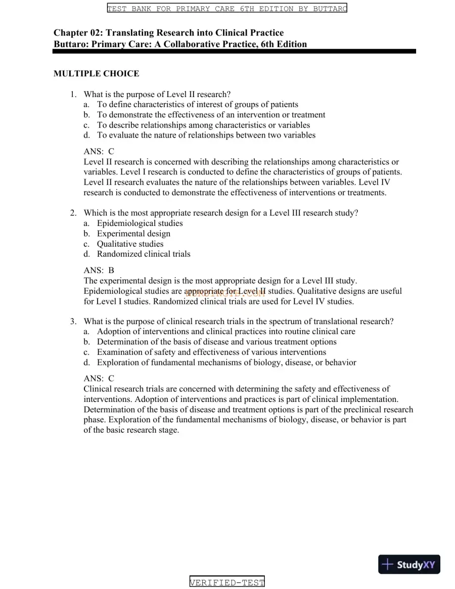 Test Bank for Primary Care: A Collaborative Practice, 6th Edition (Chapters 1-228), page 4