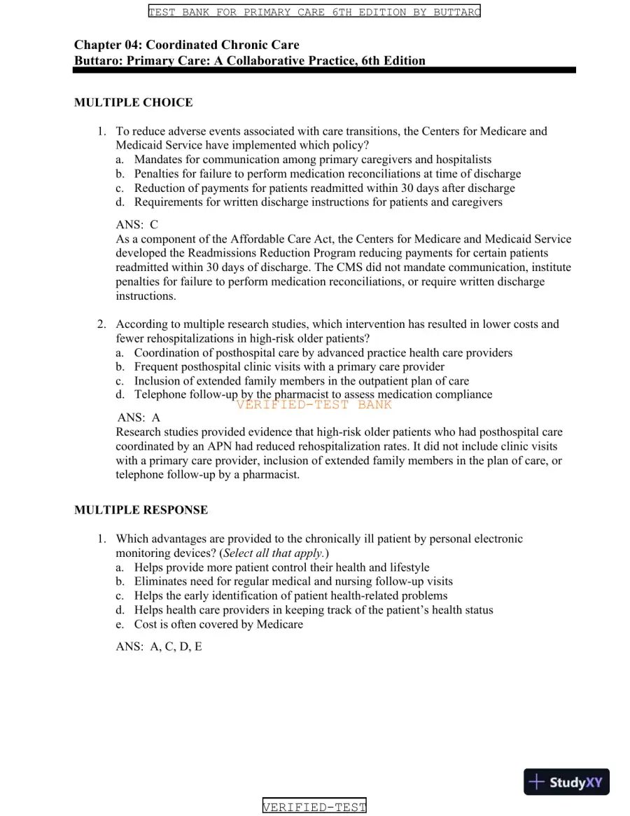 Test Bank for Primary Care: A Collaborative Practice, 6th Edition (Chapters 1-228), page 6