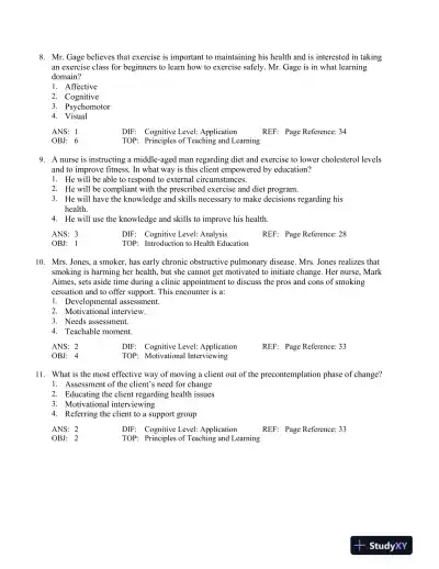 Community-Based Nursing: An Introduction, 3rd Edition Test Bank - Page 12 preview image