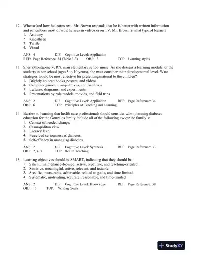 Community-Based Nursing: An Introduction, 3rd Edition Test Bank - Page 13 preview image