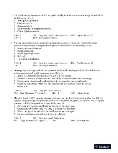 Community-Based Nursing: An Introduction, 3rd Edition Test Bank - Page 9 preview image