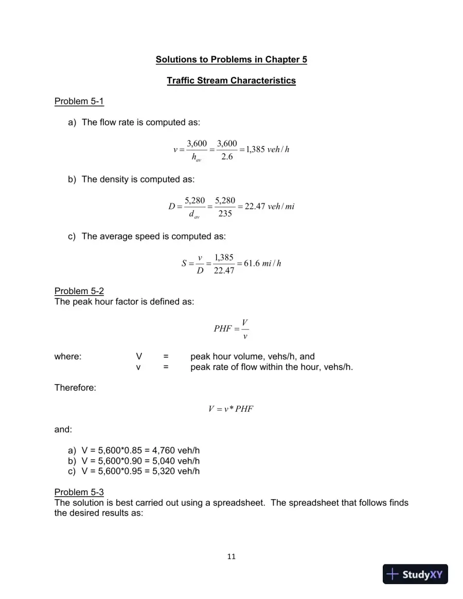 Solution Manual for Traffic Engineering, 5th Edition, page 15
