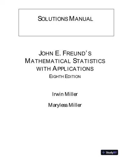Solution Manual for Mathematical Statistics with Applications, 8th Edition - Page 1 preview image