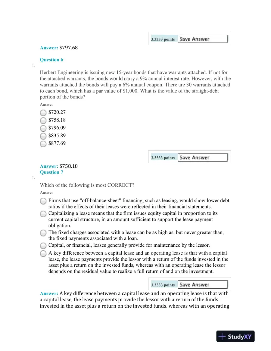 Financial Management: Advanced Topics in Bonds, Leases, and Currency Markets, page 4