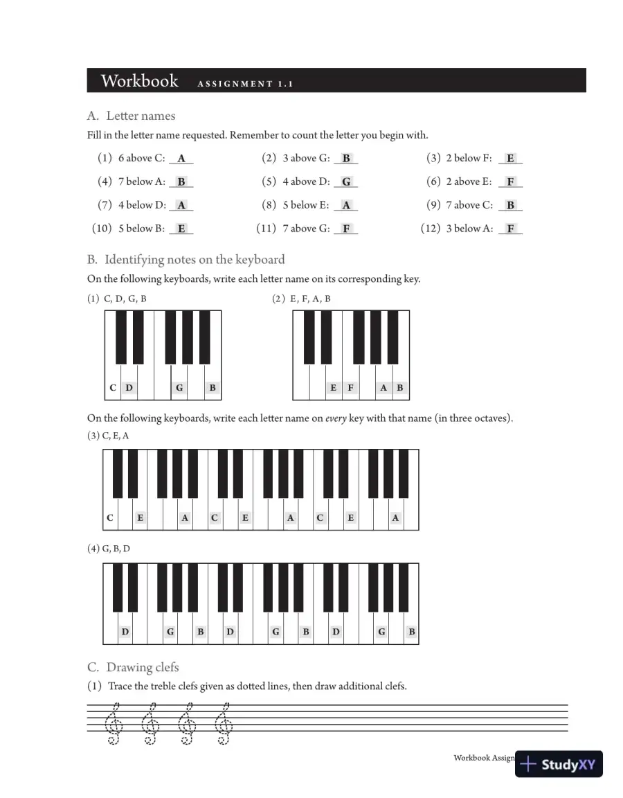 Solution Manual For The Musician's Guide to Fundamentals, 3rd Edition, page 10