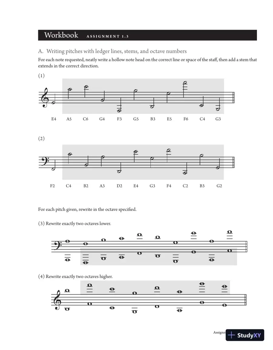 Solution Manual For The Musician's Guide to Fundamentals, 3rd Edition, page 14