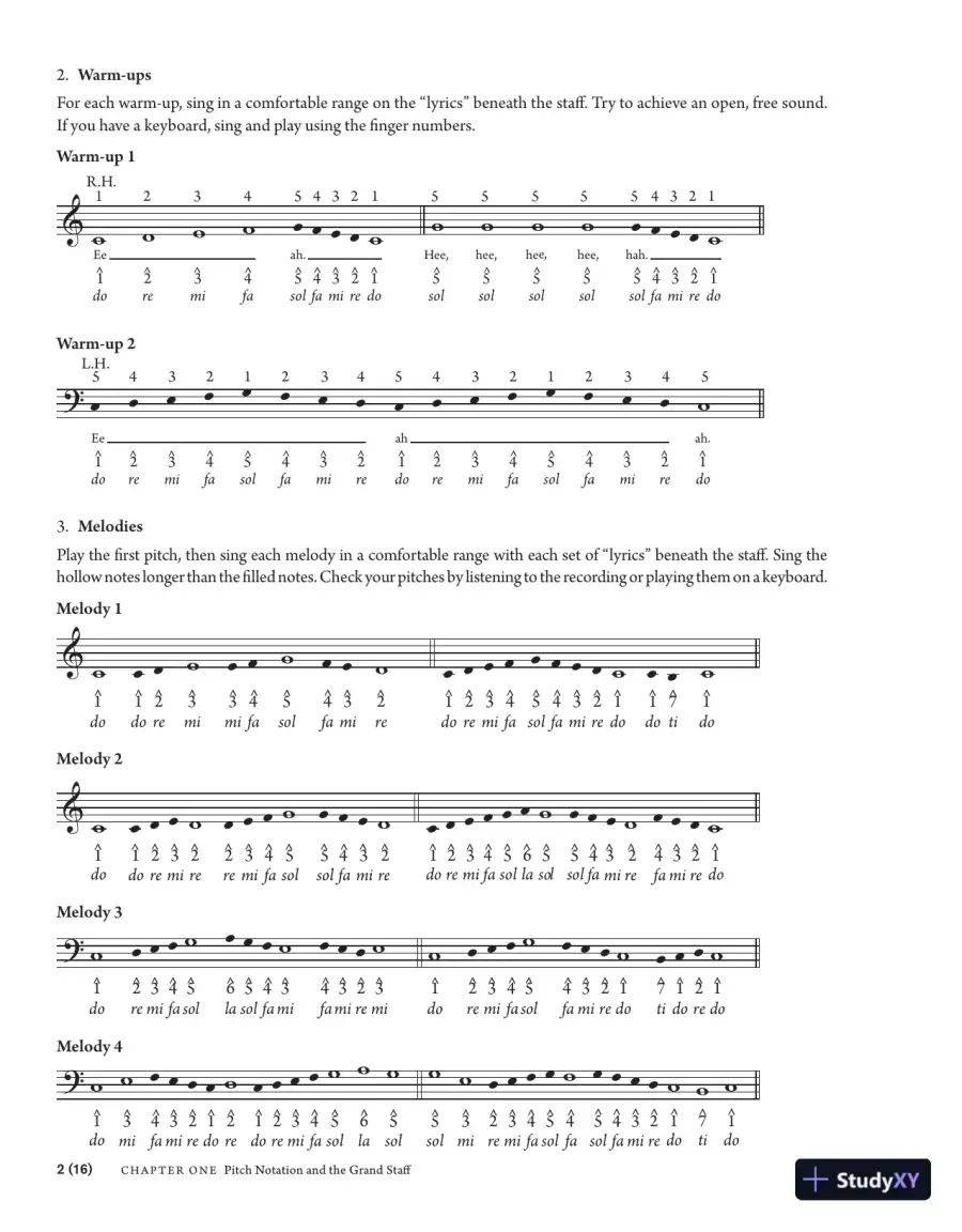 Solution Manual For The Musician's Guide to Fundamentals, 3rd Edition, page 5