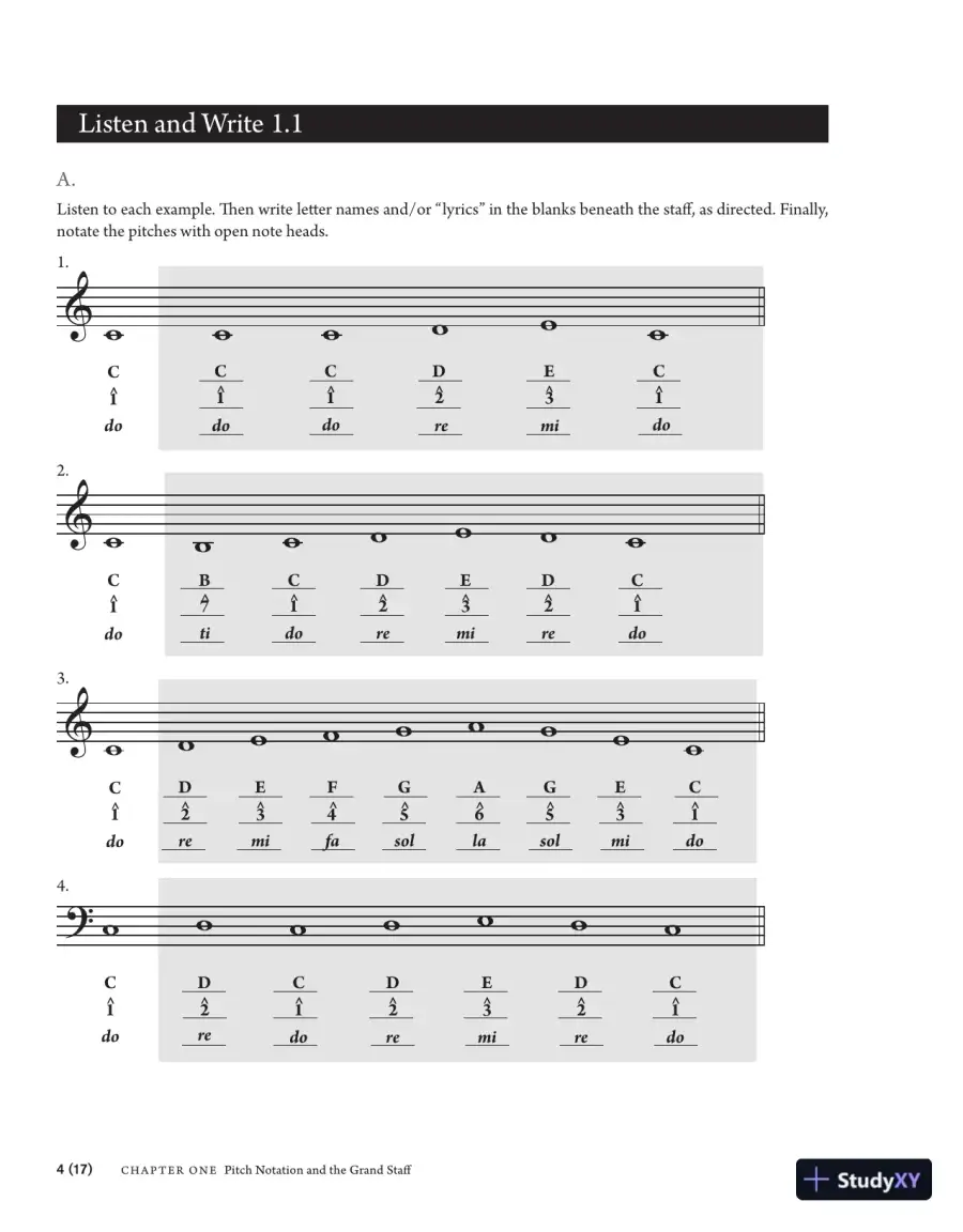 Solution Manual For The Musician's Guide to Fundamentals, 3rd Edition, page 7