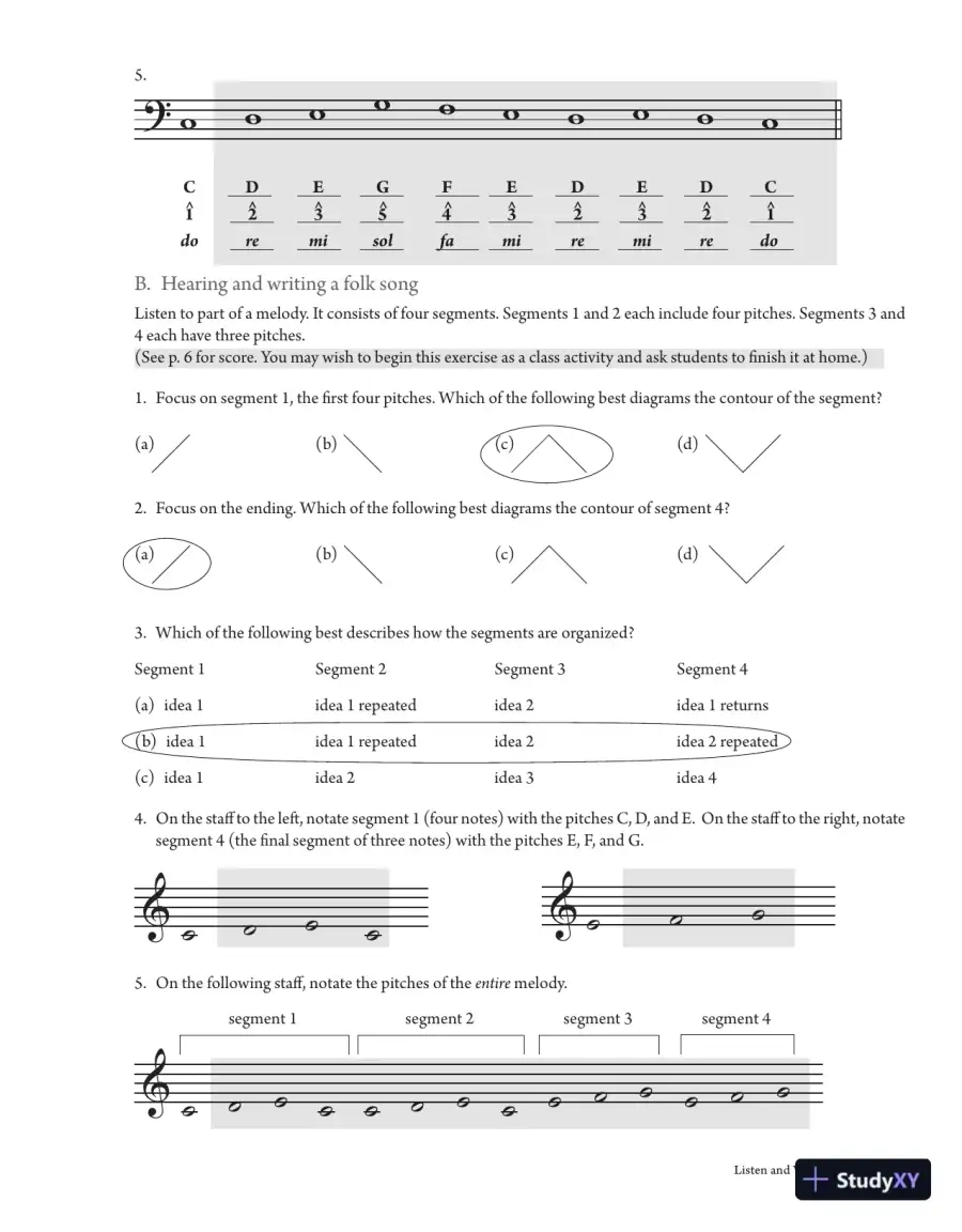 Solution Manual For The Musician's Guide to Fundamentals, 3rd Edition, page 8