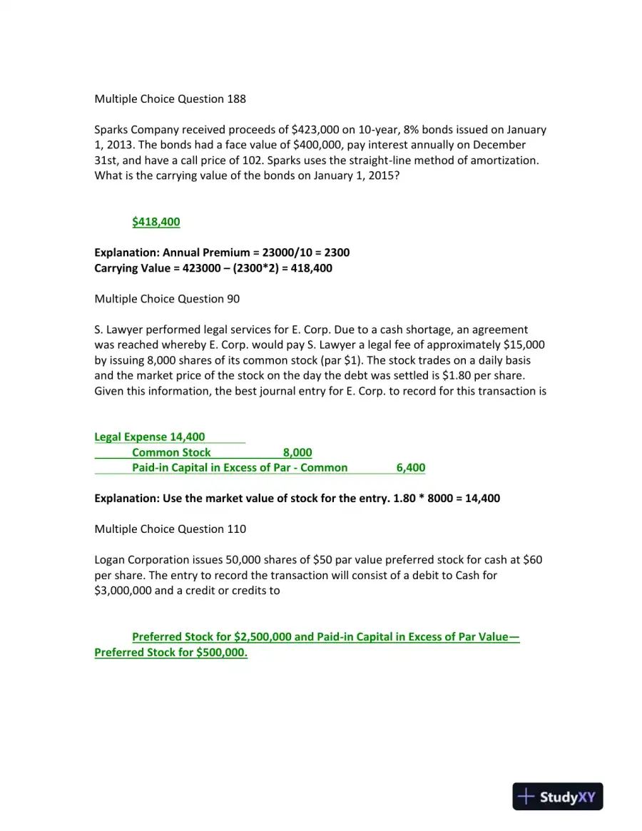 ACC 291 Final Exam Study Guide, page 3