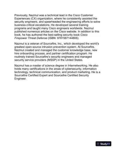 CCNP Security Cisco Secure Firewall and Intrusion Prevention System (2022) - Page 12 preview image