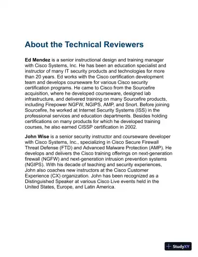 CCNP Security Cisco Secure Firewall and Intrusion Prevention System (2022) - Page 13 preview image