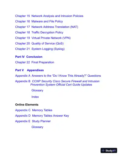 CCNP Security Cisco Secure Firewall and Intrusion Prevention System (2022) - Page 17 preview image