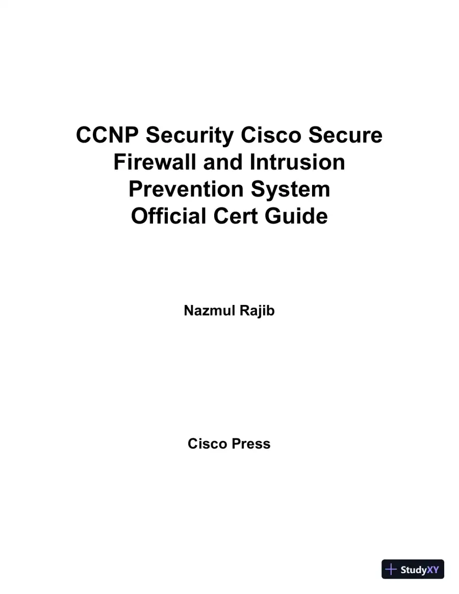 CCNP Security Cisco Secure Firewall and Intrusion Prevention System (2022), page 3