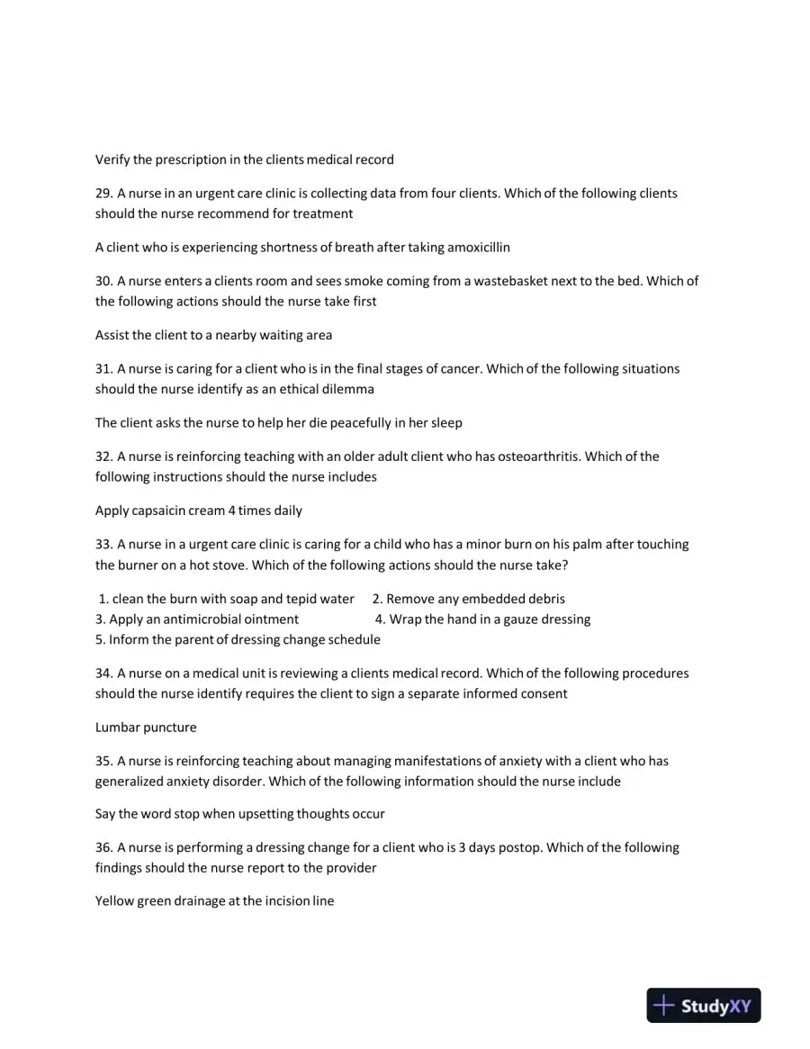 2024 ATI PN Nursing Diagnosis Comprehensive, Predictor Exam With Answers (150 Solved Questions), page 9