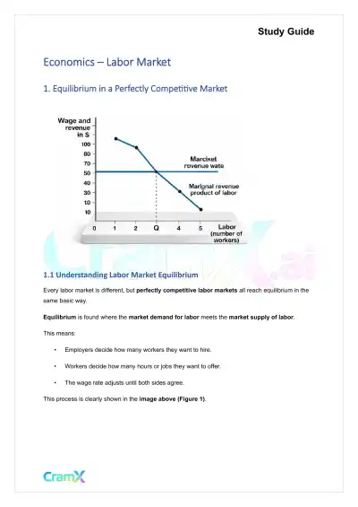 Economics - Labor Market - Page 1 preview image