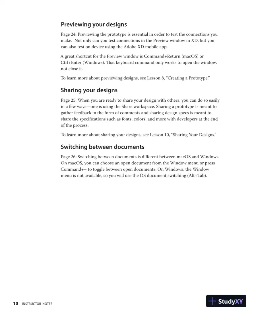 Lecture Notes for Adobe XD Classroom in a Book (2020 release), page 11
