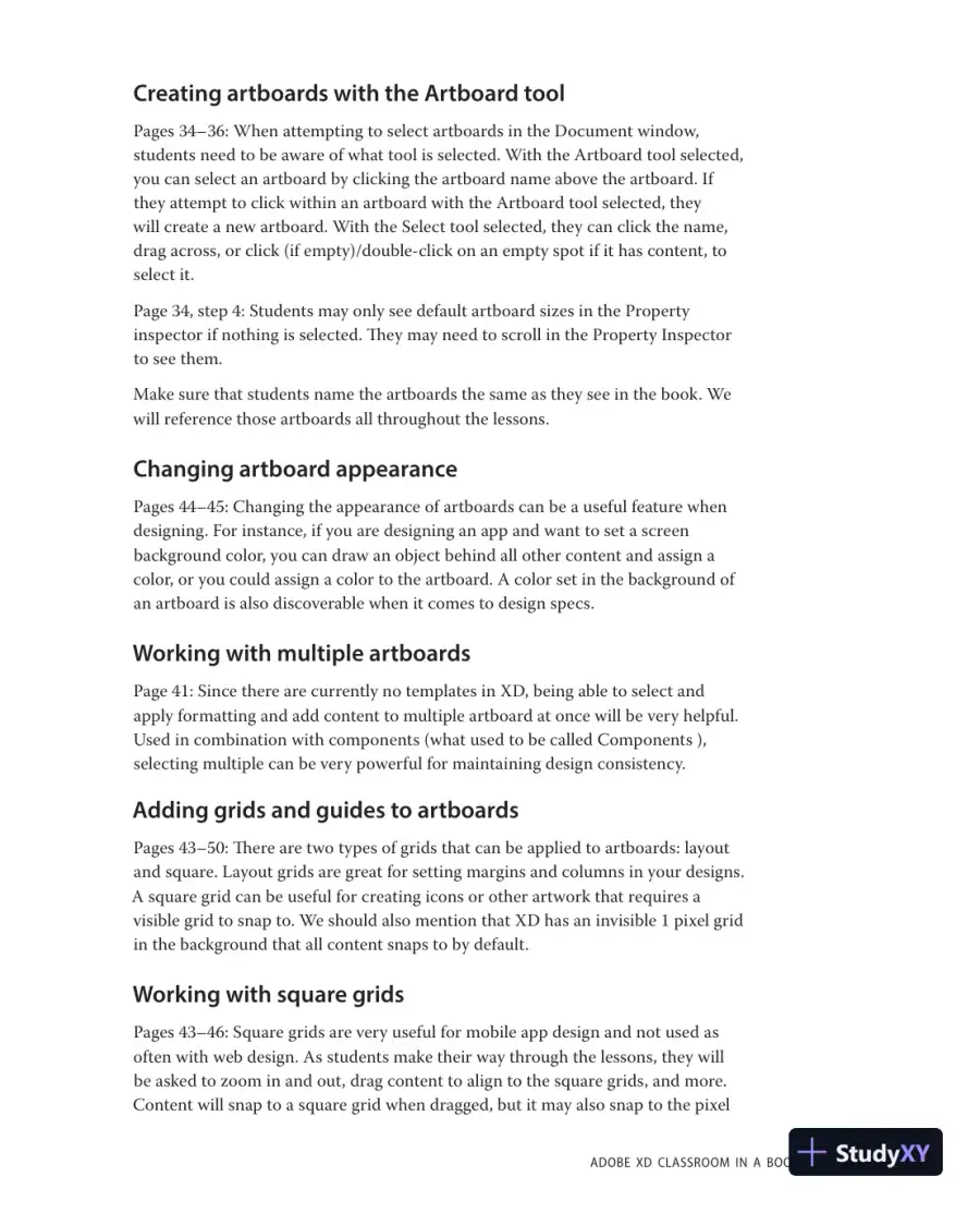 Lecture Notes for Adobe XD Classroom in a Book (2020 release), page 14