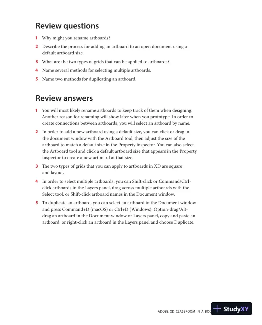 Lecture Notes for Adobe XD Classroom in a Book (2020 release), page 16