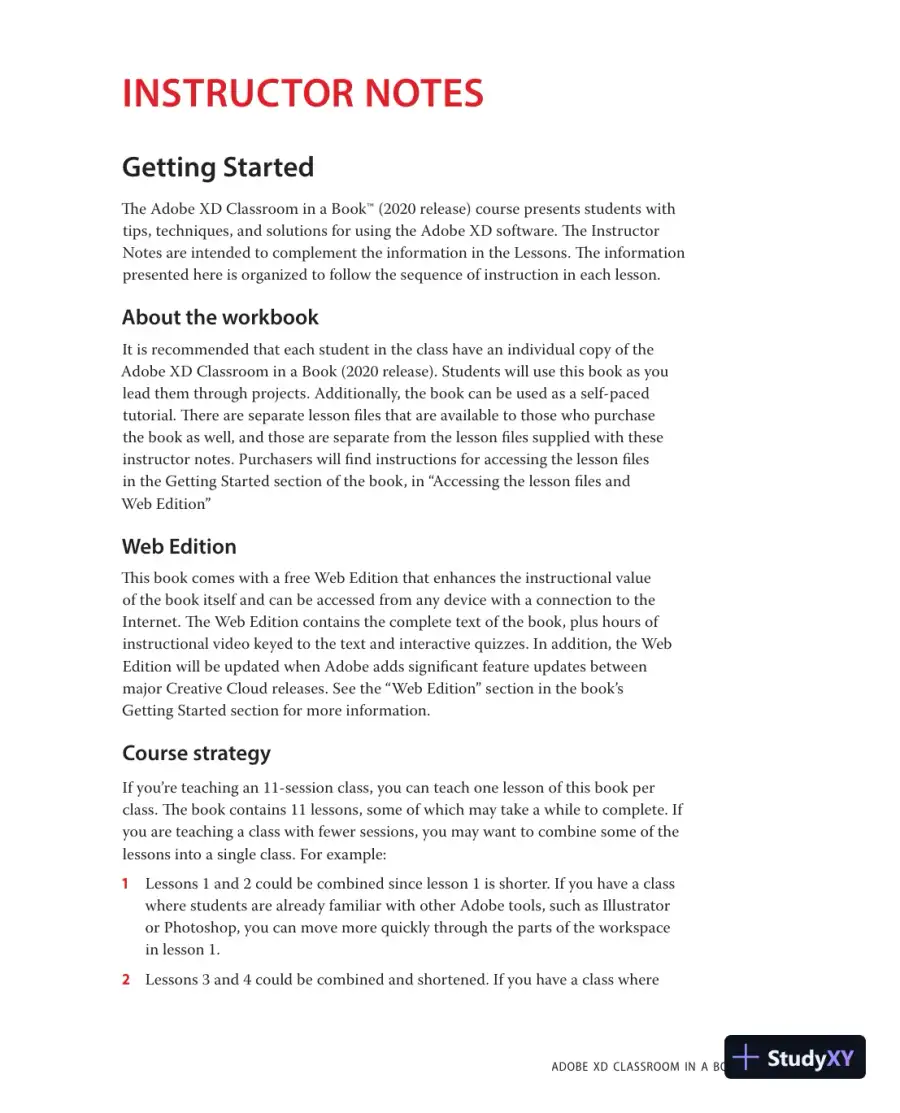 Lecture Notes for Adobe XD Classroom in a Book (2020 release), page 4