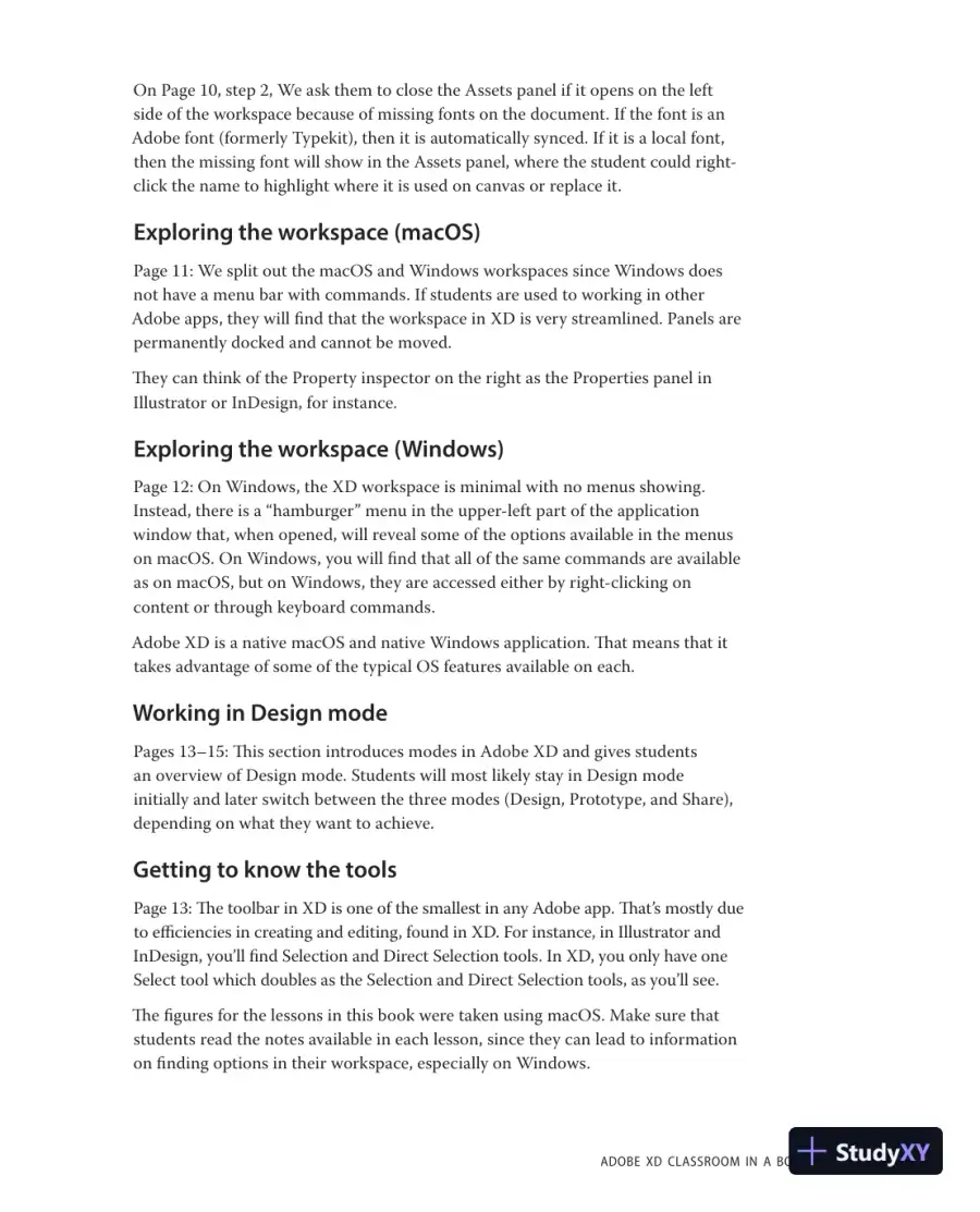 Lecture Notes for Adobe XD Classroom in a Book (2020 release), page 8