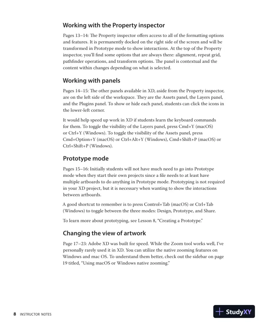 Lecture Notes for Adobe XD Classroom in a Book (2020 release), page 9