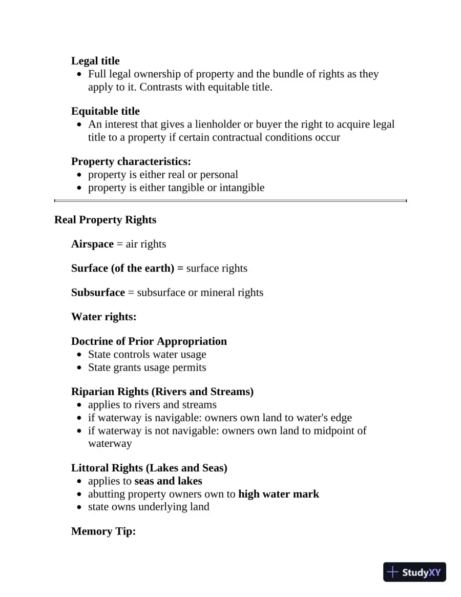 California Real Estate License Express: All-in-One Review and Testing (2020), page 13