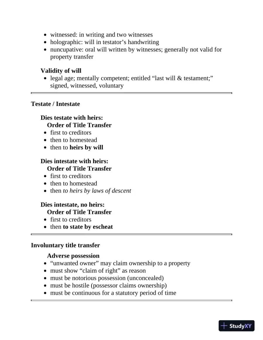 California Real Estate License Express: All-in-One Review and Testing (2020), page 27